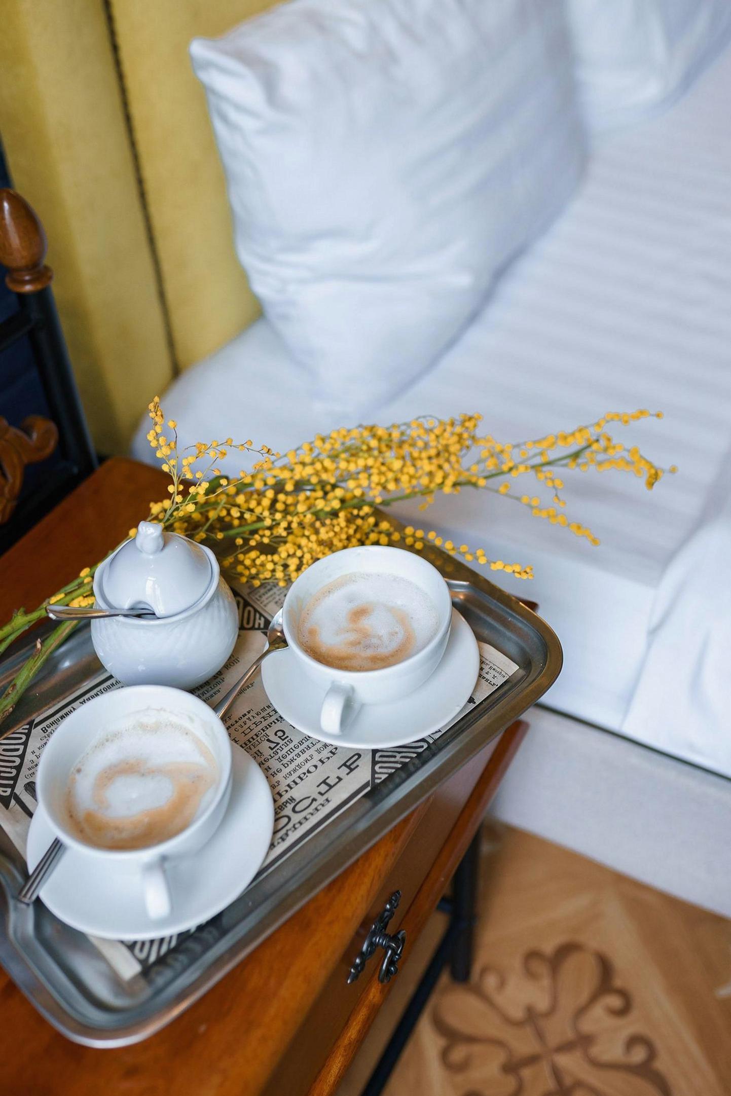 Coffee by the bed